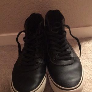 Black Hightop Vans with Zipper